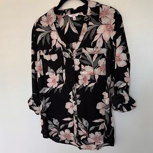 Candie’s Floral Button Down Blouse